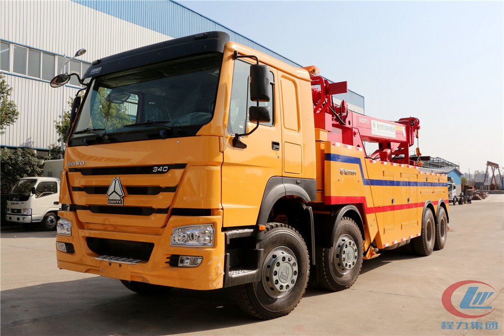 博亿堂官网重汽豪沃前四后八一托一清障车侧面图