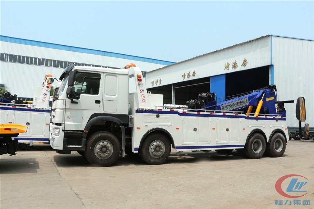 博亿堂官网重汽豪沃前四后八一托一清障车侧面图