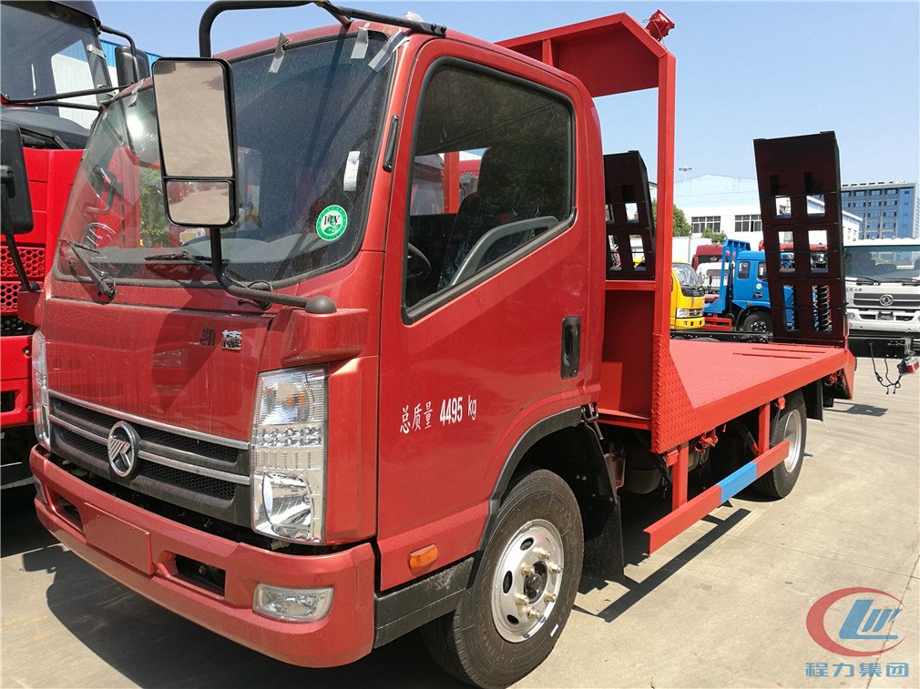 博亿堂官网集团凯马蓝牌平板运输车侧面图