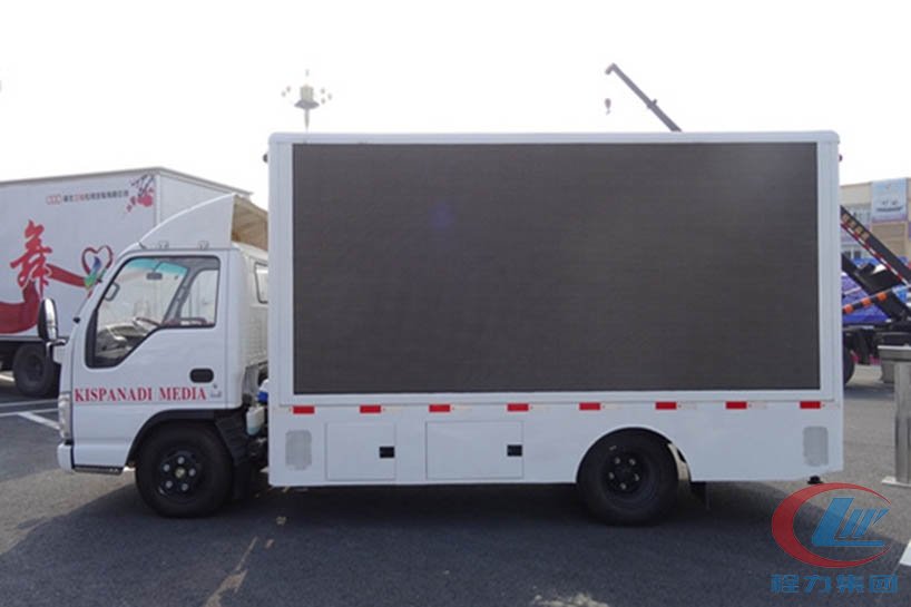 湖北博亿堂官网五十铃led广告宣传车侧面图