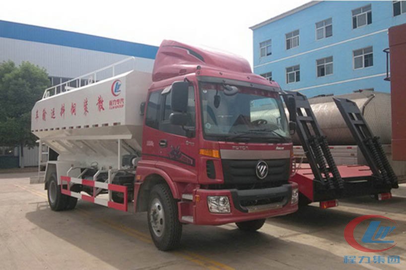 博亿堂官网福田欧马可散装饲料运输车侧面图