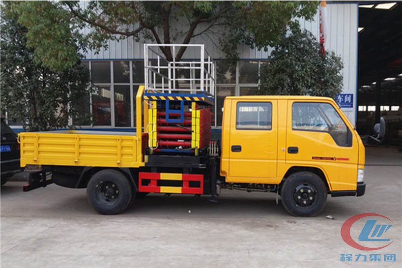 湖北博亿堂官网江铃10米升降平台高空作业车侧面图