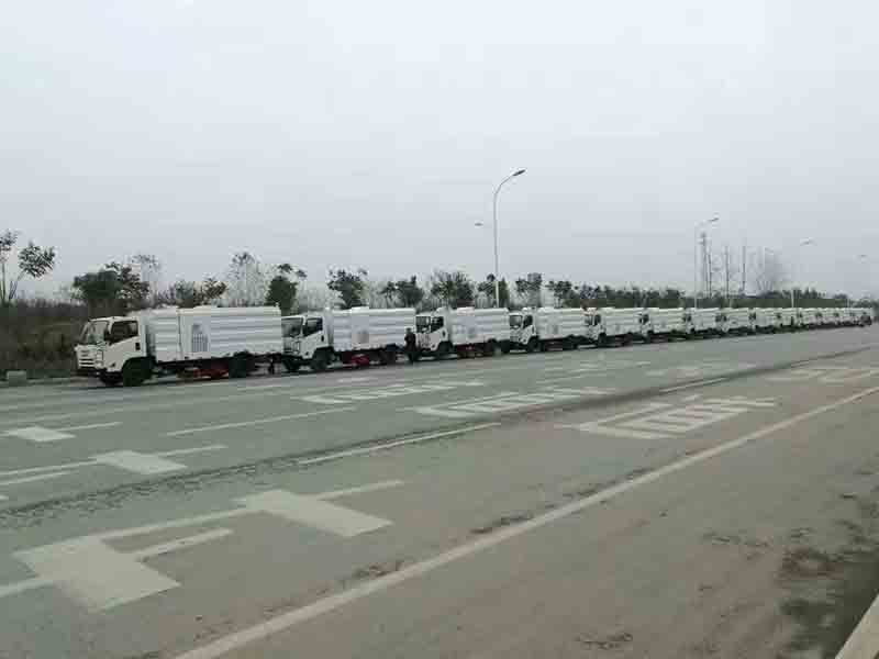 博亿堂官网扫路车批量发车仪式